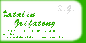 katalin grifatong business card